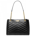 Michael Kors MK Whitney Metalo Logotipo PU Rankinė Vidutinė Moteri&scaron;kos rankinės Juoda 35R4GWHT6U-BLACK Basic Set (Bag+Dust Bag)
