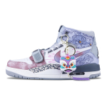 Jordan Legacy 312 High top Vintage Basketball Shoes Men's White Blue Purple AV3922-002(Team211-) 40.5