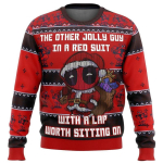 Deadpool linksmas raudonasis vaikinas baisus unisex anime kolekcijos Kalėdų megztinis 3D megztinis, vir&scaron;utinis drabužis, rudens ir žiemos drabužiai XXL raudona