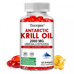 Krilių aliejus, Omega-3, astaksantinas, 2000 mg 120 kapsulių Maisto papildas 120 capsules