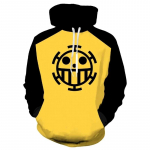 Anime One Piece 3D džemperiai su gobtuvu Trafalgar Law Cosplay Pirates Of Heart ploni puloveriai su gobtuvu vir&scaron;utiniai drabužiai palto apranga S