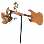 Metalinis būgnininkas Vėjo malūnas Sodo Statulėlė Rankų Darbo Metalo Gitara Vėjo Suktuvas Dekoratyvinis Galingas Roko Menas Vejos Verandos Kiemo Dekoras