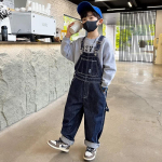Vaikams Džinsinis Kombinezonas Berniukams Dungarees Kombinezonai Streetwear Vaikų Laisvalaikio Džinsai Petne&scaron;ėlės 130cm mėlyna