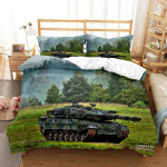 3D karinių tankų patalynės užvalkalų komplektas Karali&scaron;ko Dydžio Karalienės Dydžio Dvigulės Dydžio Pilno Dydžio Dviejų Vienviečių Dydžio Berniukų Lovos Patalynės Komplektas Madingas Dizainas EU single(135x200cm) gray
