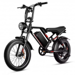 Naujas 2026 m. Aike 2000W elektrinis variklis su 48V 25AH baterija, pilna pakaba, visureigis elektrinis dviratis. 1000W-48V-17.5AH juoda