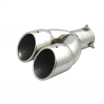 Universalūs Automobilių Aksesuarai &Scaron;irdies Formos Stiliaus Nerūdijančio Plieno I&scaron;metimo Antgaliai Duslintuvo Galas Dvigubo Vamzdžio Antgaliai Automobilių Aksesuarai