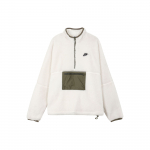 Nike Club žiemos pusiau užtrauktuku vilnos striukė Balta Alyvuogių DQ4881-133 XL