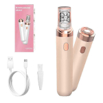 Pluxy Epil Pro 3.0 Belaidis Veido Epiliatorius ir Antakių Skustuvas - 2-in-1 Plaukų &Scaron;alinimo Priemonė Veidui, Rankoms, Kojoms, Pažastims, Bikini Zonai rožinė