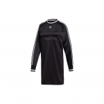 Adidas Originals 3 juostelių ilgomis rankovėmis suknelė moterims Juoda DH4233 XS
