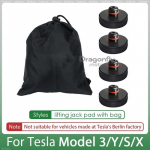 Tesla Guminis kėlimo domkratas Adapteris įrankis Tesla Model 3/Y/S/X 2017-2024 Priedai Padanga remonto įrankis Kėlimo domkratas Jack Pad with Bag black
