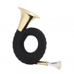 Mini žalvarinis B♭ medžioklės ragas Mikro prancūzi&scaron;kas ragas Žalvarinių instrumentų rinkinys beige