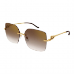 Cartier Metalinis Drugelis Saulės Akiniai Moteri&scaron;ki Saulės Akiniai Auksiniai CT0359S002 Basic Packaging-Eyeglass Case+Box,F,Gold