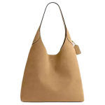 Coach Brooklyn 39 Logotipo Suede Rankinė Didelė Moteri&scaron;ka Rankinė Smėlio spalvos CW636-B4SN Basic Set (Bag+Dust Bag)