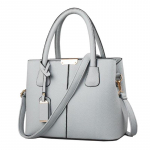 Yogodlns Moteri&scaron;kos odinės rankinės Ladies Square Shoulder Crossbody Bags Tote 29.5cm*21.5cm*13cm &scaron;viesiai pilka spalva