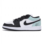 Jordan Air Jordan 1 Atsparūs trinčiai žemi krep&scaron;inio bateliai Vyri&scaron;ki Juodi Mėlyni 553558-131(Team85-) 44