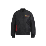 adidas Neo CNY Logotipo Ra&scaron;tas Vientisos Spalvos Sportinis Bomberis Moterims Vir&scaron;utiniai Drabužiai Juodas HM7484 S black