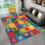 Edukacinis ABC raidžių grindų kilimėlis Animacinis kilimas vaikų žaidimų kambariui ar miegamajam Neslystantis kilimas Ankstyvojo mokymosi svetainės dekoras 80X120CM