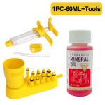 Didelio na&scaron;umo dviračio stabdžių mineralinis aliejus - 60 ml/2 oz - Shimano ir Tektro hidraulinių stabdžių sistemoms, su užpildymo įrankių rinkiniu 1PC-60ML TOOLS