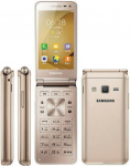 Atnaujintas Samsung Galaxy Folder 2 G160N 4G LTE Originalus 2GB RAM 32GB ROM Atlenkiamas Atrakintas I&scaron;manusis Telefonas auksas