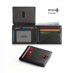 Nauja anglies pluo&scaron;to daug kortelių vyri&scaron;ka piniginė 14 kortelių RFID RFID blokavimo piniginė plona didelės talpos odinė piniginė kasdieniam naudojimui juoda