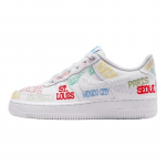 Nike Air Force 1 LV8 3 Pasaulinė kelionė GS Unisex Riedlentės Batai Balti IO9739-100 37.5