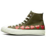 Converse x COMME des GARCONS PLAY Chuck 70 Hi Multi Heart 'Chaki' Vyri&scaron;ki 162973C EU 36.5