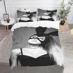 I&scaron;skirtiniai 3D Ariana Grande tapetai Anime skaitmeninė spauda Patalynės komplektas Užvalkalas ant antklodės Antklodė Lova Jaunimui Vaikams Mergaitėms Berniukams Dovana EU single(135x200cm)