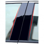 4 vnt. Automobilio durų lango statramsčio apdailos dangteliai Lipdukas, skirtas Porsche Panamera 2009 2010 2011 2012 2013 2014 2015 2016 BC statramsčiui Glossy Black