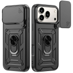 Dėklas Honor 600 Pro Karinio lygio apsauga Telefonui Stumdomas Kameros Dangtelis For Honor 600 Coque Fundas Honor 600 juoda