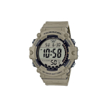 Casio Vintage serija Apvalus ciferblatas De&scaron;imties metų galia Kvarcinis mechanizmas Dervos dirželis Laikrodis Vyri&scaron;ki laikrodžiai Pilkas AE-1500WH-5AVCF Random Watch Box,Khaki Watch Dial gray