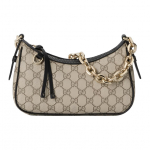 GUCCI GG Emblema GG Dengtas Audinys Pečių Krep&scaron;ys Mažas Moteri&scaron;kas Smėlio Spalvos Tamsiai Rudas Basic Set (Bag + Dustproof Bag)