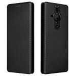Xperia Pro-I dėklas su žiedu, anglies pluo&scaron;to, magnetiniu užsegimu, su stoveliu Style D Sony Xperia Pro-I mėlyna