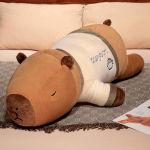 75-100cm Kawaii Didelė Kapibara Pliu&scaron;inis Žaislas Pagalvė Kapibala Gyvūnas Mink&scaron;tas Kim&scaron;tas Žaislas Mielas Pagalvėlės Lėlė Vaikų Žaislas Mergaitės &Scaron;ventinės Dovanos 75cm pilka spalva