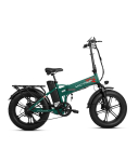 Victrip T5 Plus sulankstomas elektrinis dviratis su plačiomis padangomis 750W 80Nm galinis variklis, dviguba 48V15Ah baterija, hidraulinis diskinis stabdys, reguliuojama pakaba, LCD ekranas žalia