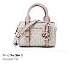 MICHAEL KORS Bedford dirbtinės odos rankinė Mini moteri&scaron;ka vanilės baltumo/nude rožinė 32F9G06C0B-173 One Size 3 gray