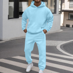 Unisex sportinio kostiumo komplektas - Spalvotas laisvo kirpimo poros žiemos apranga XL &scaron;viesiai mėlyna spalva