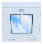 PVC langas baltas 45x45 atverčiamas 450x450 vir&scaron;utinė anga dvigubo stiklo naujas