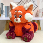 Raudona Au&scaron;ra Mielas Raudonasis Panda Pliu&scaron;inis Žaislas Mink&scaron;tas Glostomas Pripildytas Gyvūnas Animacinis Panda Pliu&scaron;iniai Lėlė Raminti Kalėdinės Dovanos Mergaitei 30cm