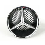 3D automobilio grotelių emblemos žvaigždės ženklelis priekinių grotelių logotipas, skirtas &bdquo;Mercedes Benz W204 W205 W213 X253 ABCES CLA GLB GLC GLE GLS&ldquo; priedams W205 185mm gray