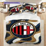 AC Milan paveldas: &Scaron;lovės trijų dalių komplektas (1 * antklodės užvalkalas + 2 * pagalvės užvalkalai, be &scaron;erdies) Kalėdinė gimtadienio dovana Patalynės komplektas Mink&scaron;tas ir patogus 140x200cm