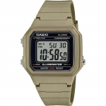 CASIO Standartinis skaitmeninis vyri&scaron;kas laikrodis W-217H-5AV Chaki spalvos Tarptautinis modelis black