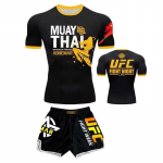 MMA Treniruočių Rinkinys Muay Thai Uniforma Mar&scaron;kinėliai Kelnės Kovos Sportas Fitnesas Sporto Salė Treniruotė Kids 3XL Recommended Height 140cm