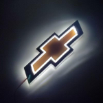 5D LED Automobilio Emblema Bagažinės Galinis Logotipas Ženklelis Lempa Chevrolet Cruze Malibu Epica Captiva Aveo Trax Equinox Spark gray