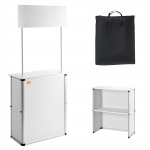 VEVOR Ne&scaron;iojama parodų podiumo stalas, 78,5 &times; 38 &times; 181,5 cm, Reklaminis parodų stalas stendas Palapinė mugė su sienelėmis 78.5 x 38 x 181.5 cm
