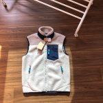 Unisex vilnos fliso liemenė - Amerikieti&scaron;ko stiliaus, Ruduo/Žiema, Stovintis apykaklė, Laisvalaikio/Lauko sportui. L white