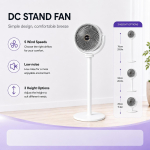 Xiaomi Modernus 2-in-1 Grindų Stalo Oro Cirkuliacijos Ventiliatorius 5 Greičiai Galingas Oro Srautas Ne&scaron;iojamas USB Stovintis Ventiliatorius Namams Miegamajam Biurui gray