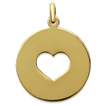 Les Tr&eacute;sors De Lily [C6353] - Pendentif Plaqu&eacute; Or 'Love' dor&eacute; - 21 mm auksas
