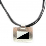 Dolce Vita [E1560] - Collier Cr&eacute;ateur 'Zen' Noir Blanc