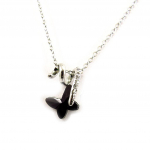 Les Tr&eacute;sors De Lily [K7009] - Parure cr&eacute;ateur 'Papillon de Cristal' noir (collier + boucles) juoda