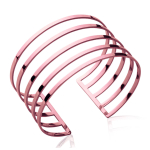 Les Tr&eacute;sors De Lily [N3397] - Bracelet Acier 'Cl&eacute;opatra' dor&eacute; ros&eacute; (gold pink) - 62 mm 33 mm